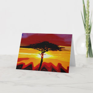 African Safari Sunset Kort