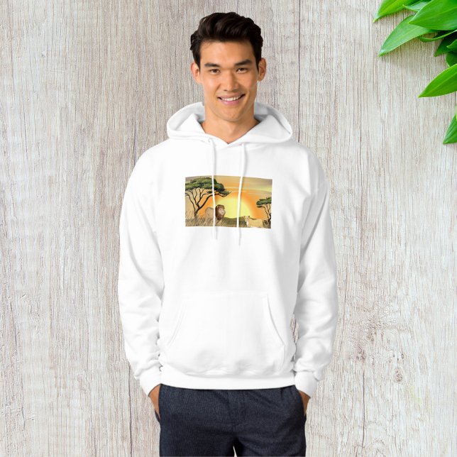 African Safari Sunset Lion and Lioness Hoodie (Skapare uppladdad)