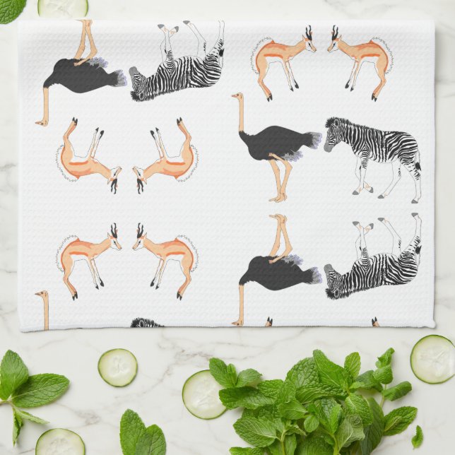 African Safari Tea Towel Kökshandduk (Vikta)