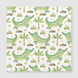 African Safari: Watercolor Crokodile & Handflatan