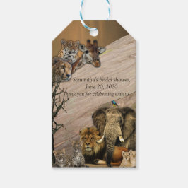 African Safari Wildlife Gift Märkre Presentetikett