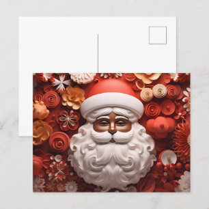 African Santa Black Claus Melanin jul Julafton Meddelande Vykort