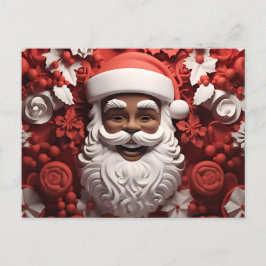 African Santa Black Claus Melanin jul Julafton Vykort