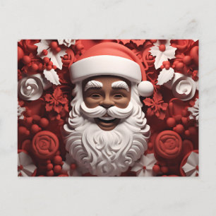 African Santa Black Claus Melanin jul Julafton Vykort