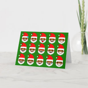 african Santa emoji emoticons Helgkort