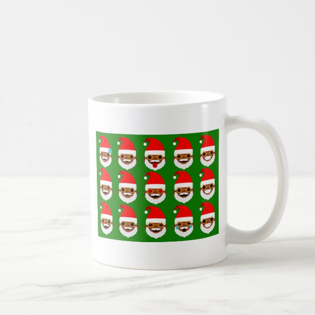 african Santa emoji emoticons Kaffemugg (Höger)