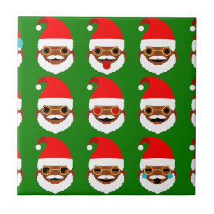african Santa emoji emoticons Kakelplatta