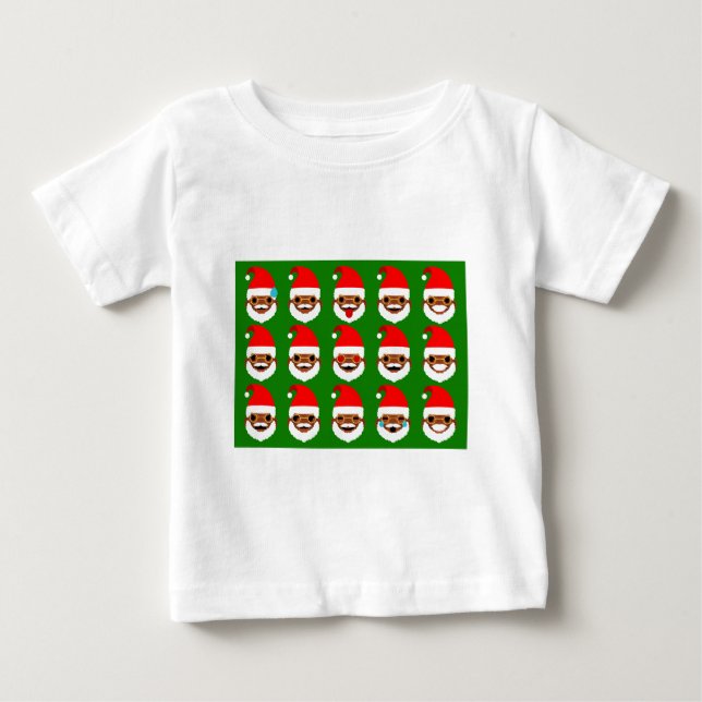 african Santa emoji emoticons Tee Shirt (Framsida)