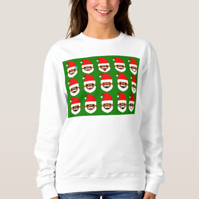 african Santa emoji emoticons Tee Shirt (Framsida)