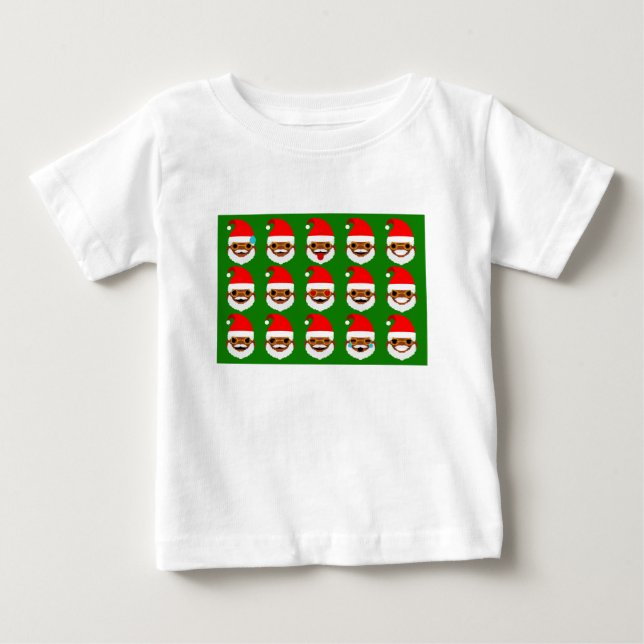 african Santa emoji emoticons Tee Shirt (Framsida)