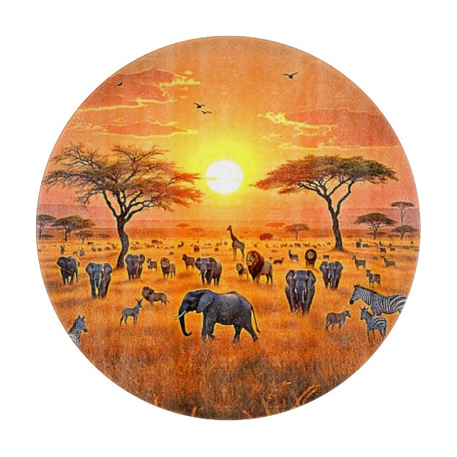 African Savanna Sunset Art (Framsidan)