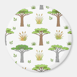 African Savanna Träd och Grasslands Cushion Magnet
