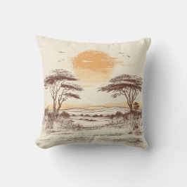 African Savannah Sunset Pillow Kudde