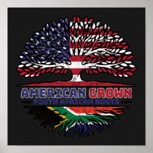 African South Afrika US Amerika United Stater Poster