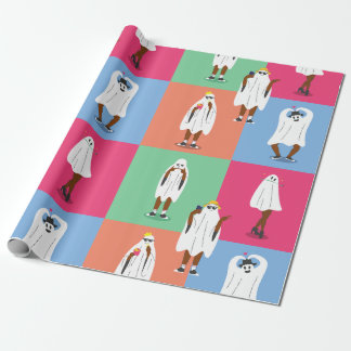 African spökhalloween colorblock ghouls roligt presentpapper