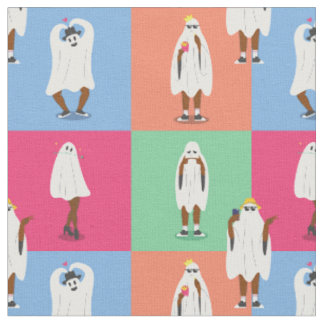 African spökhalloween colorblock ghouls roligt tyg