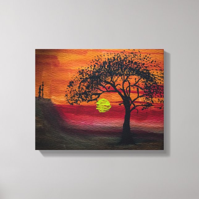 African Sunset Canvastryck (Framsida)