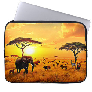 African Sunset Safari Majesty Design Laptop Fodral