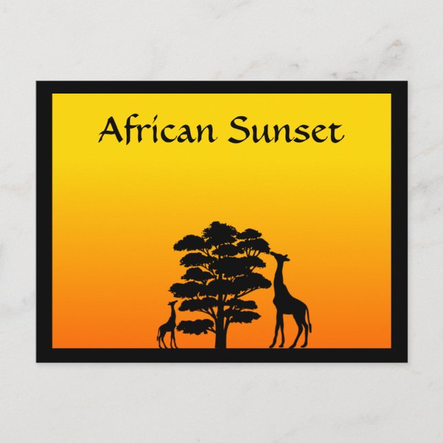 African Sunset Vykort (Framsida)