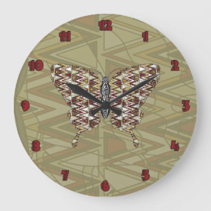 African Swallowtail Clock Stor Klocka