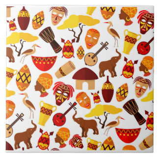 African Symbols  Kakelplatta