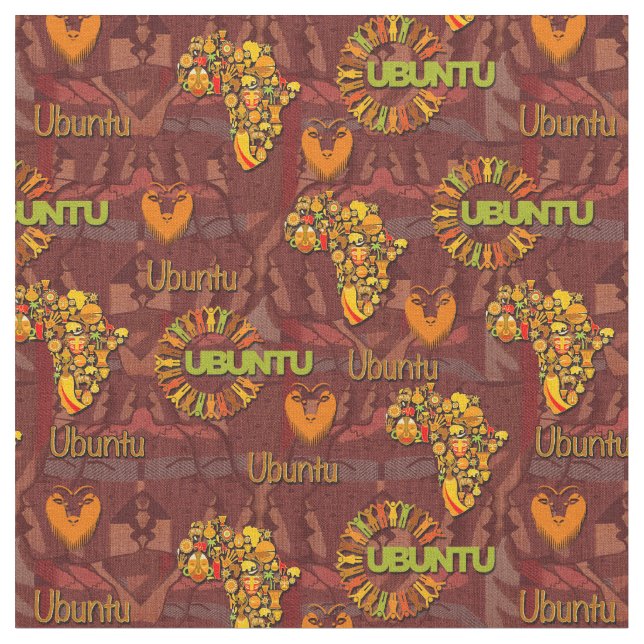 African Tapestry Ubuntu Repeat Tyg (Närbild)
