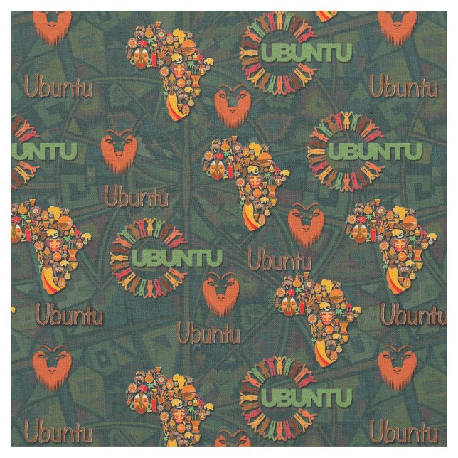 African Tapestry Ubuntu Repeat Tyg (Närbild)