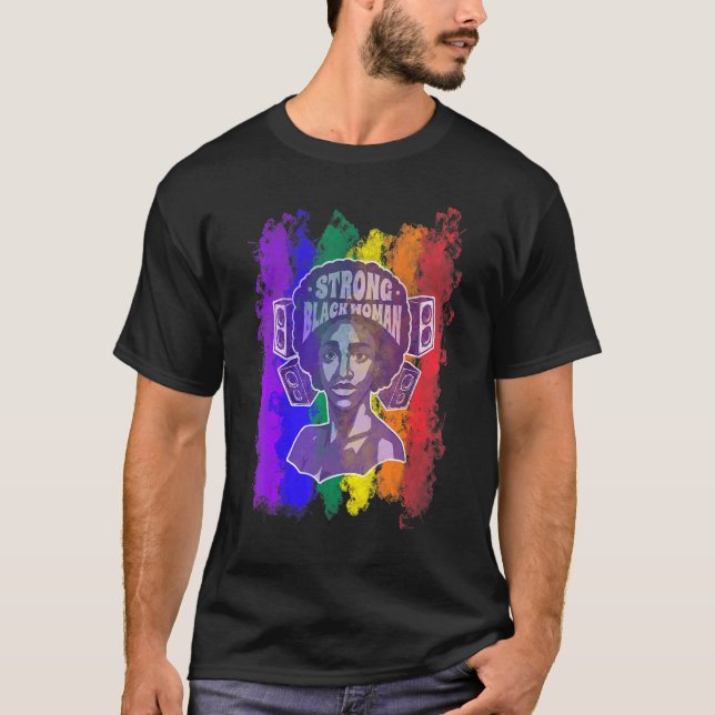 African Techno Frenchcore Hardcore Goa Queen Tranc T Shirt (Framsida)