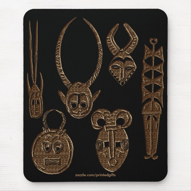 African Tribal Art Mousepad Musmatta (Framsidan)