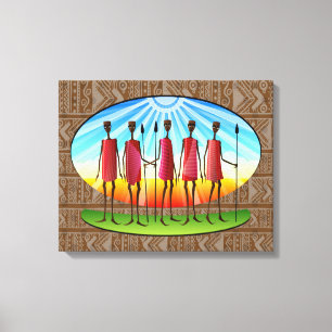 African Tribal Canvastryck