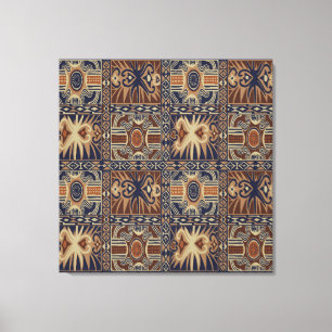 African Tribal Contemporary Collage Canvastryck