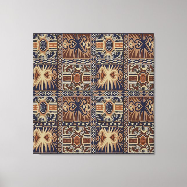 African Tribal Contemporary Collage Canvastryck (Framsida)