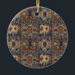 African Tribal Contemporary Collage Julgransprydnad Keramik<br><div class="desc">Tribal block print,  African folk art,  tribal decor,  Virginia Vivier,  Vagabond Folk Art,  indie art,  boho decor,  rost navy elfenory,  block print,  African jewelry,  African Pelow,  African underlägg,  African Mupad,  indie Art,  boho decor,  navy rust ivory.</div>