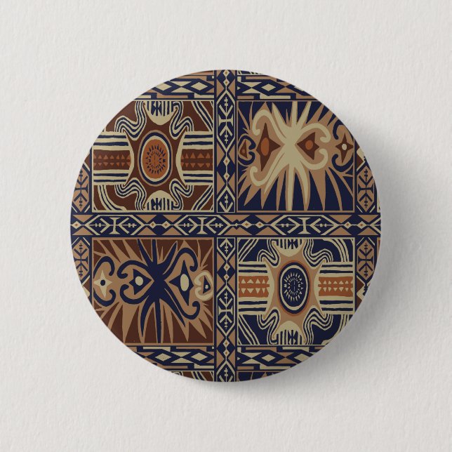 African Tribal Contemporary Collage Knapp (Framsida)