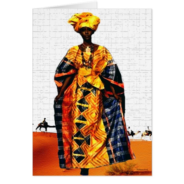 African Tribal Desert Queen Hälsningskort (Framsidan)