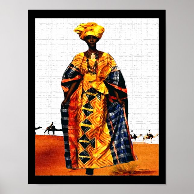 African Tribal Desert Queen Poster (Framsidan)