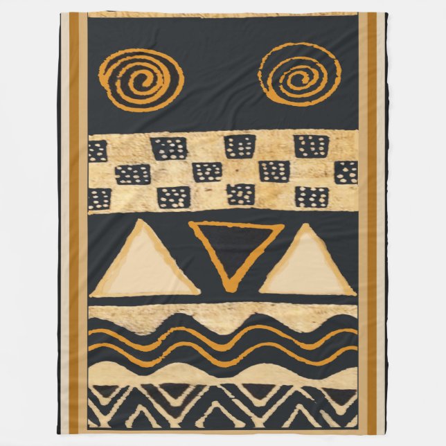 African Tribal Fleece Blanket - Large (Framsidan)