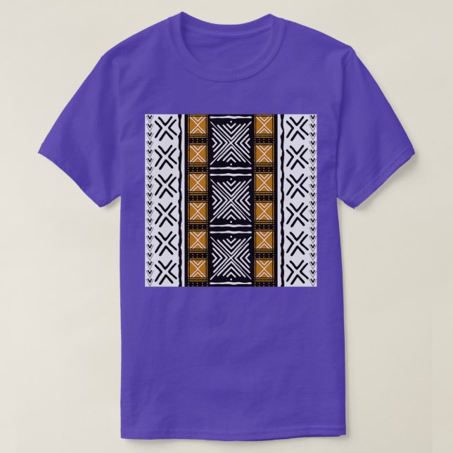 African Tribal Lera Trasa Mönster Long T Shirt (Design framsida)