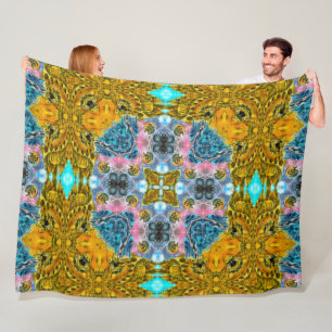 African Tribal Mandala Quilt Fleecefilt