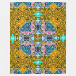 African Tribal Mandala Quilt Fleecefilt