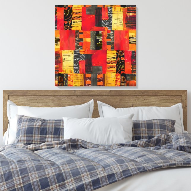 African Tribal Mönster Canvas Art (Insitu (sovrum))