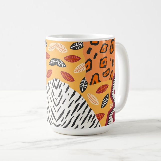 African Tribal Mönster Kaffemugg (Framsida höger)