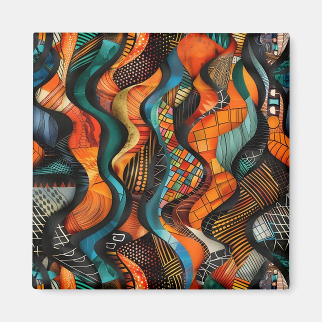 African Tribal Mönster Magnet (Framsidan)