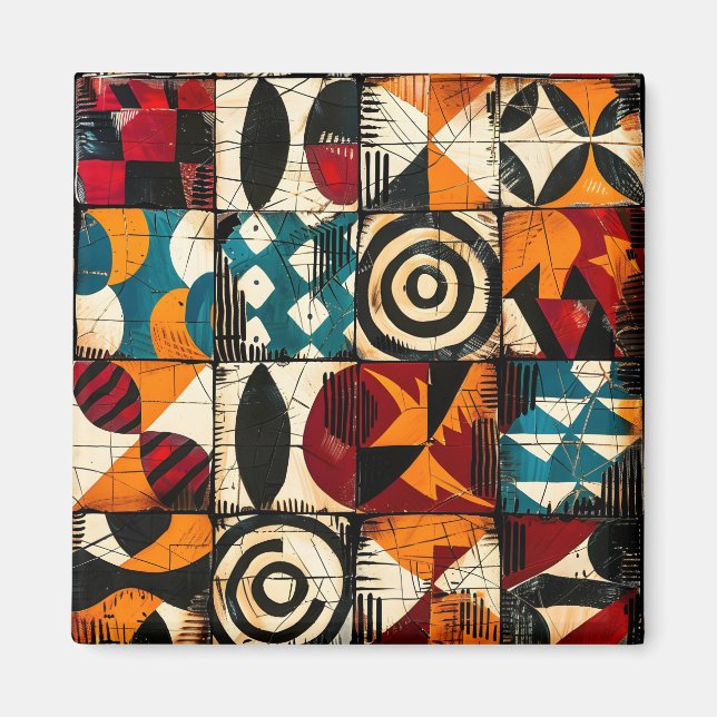 African Tribal Mönster Magnet (Framsidan)
