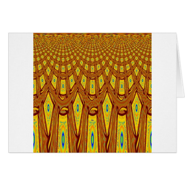 African Tribal Motif Hälsningskort (Framsidan Horizontal)
