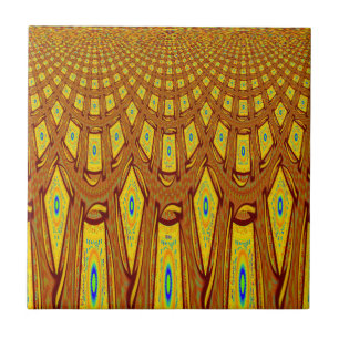 African Tribal Motif Kakelplatta