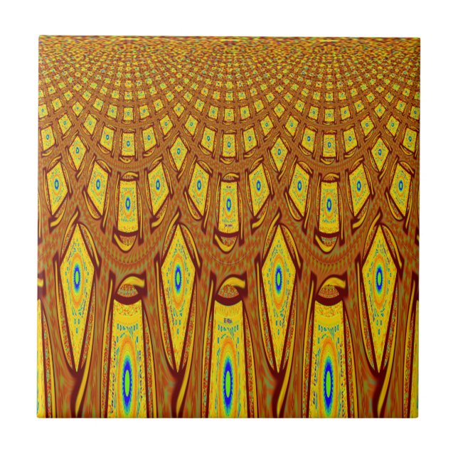 African Tribal Motif Kakelplatta (Framsidan)