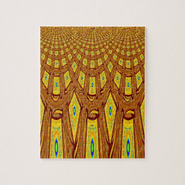 African Tribal Motif Pussel (Vertikal)