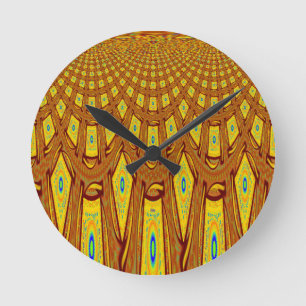 African Tribal Motif Rund Klocka