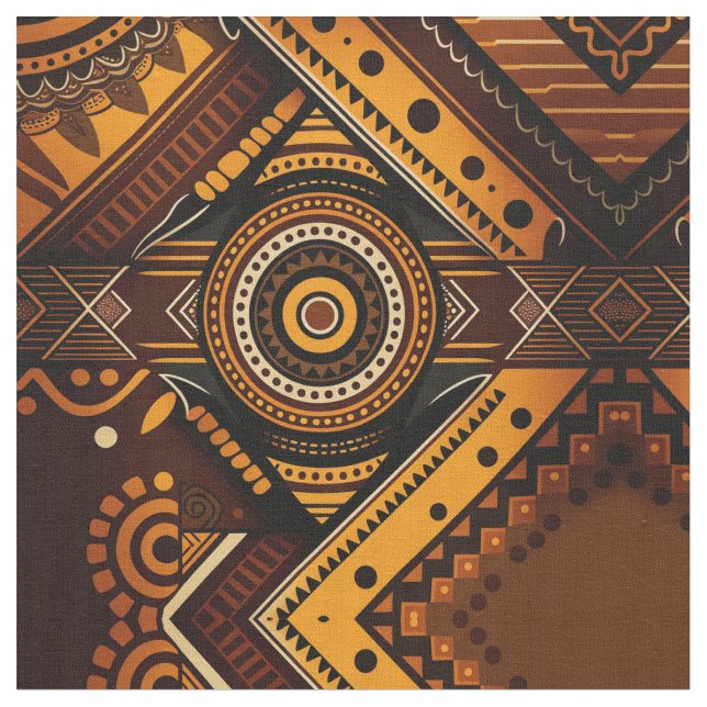 African Tribal Print Fabric - A Canvas of Culture Tyg (Närbild)